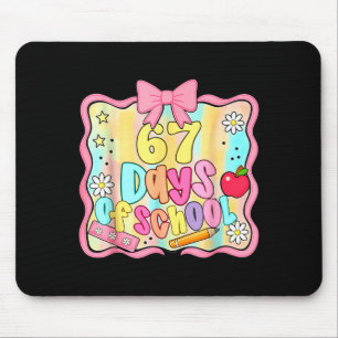 67 Days Of School Preppy 67th Day Of School Teache Mouse Mat