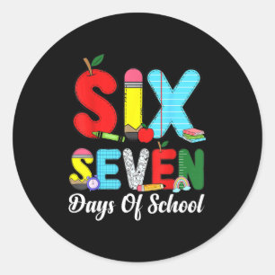 67 Days Of School Shirt Teacher Kids Funny 67 Meme Classic Round Sticker