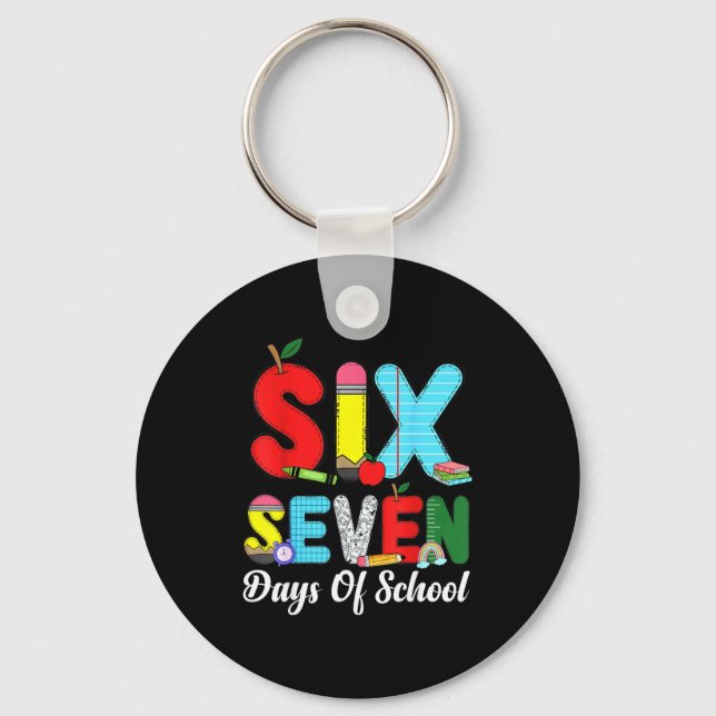 67 Days Of School Shirt Teacher Kids Funny 67 Meme Key Ring (Front)