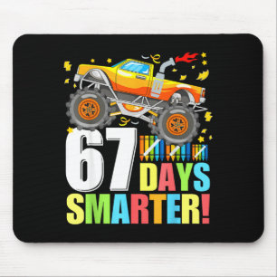67 Days Of School Smarter Funny Six Seven Monster Mouse Mat
