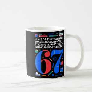 67 Days Of School Teacher Kid Boy 67 Math Pi Numbe Coffee Mug