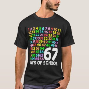 67 Days Of School Teacher Kids Boy 67 Math Numbers T-Shirt