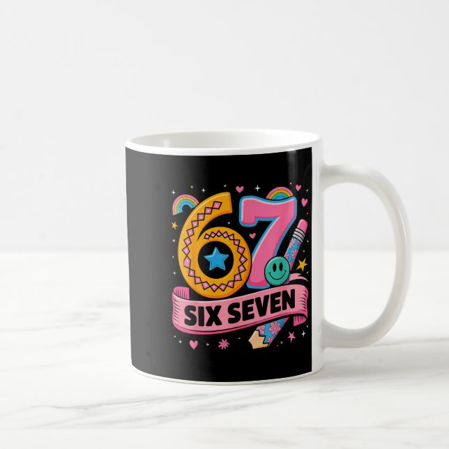 67 Days School 67 Six Seven Funny 67 Teachers Stud Coffee Mug (Right)