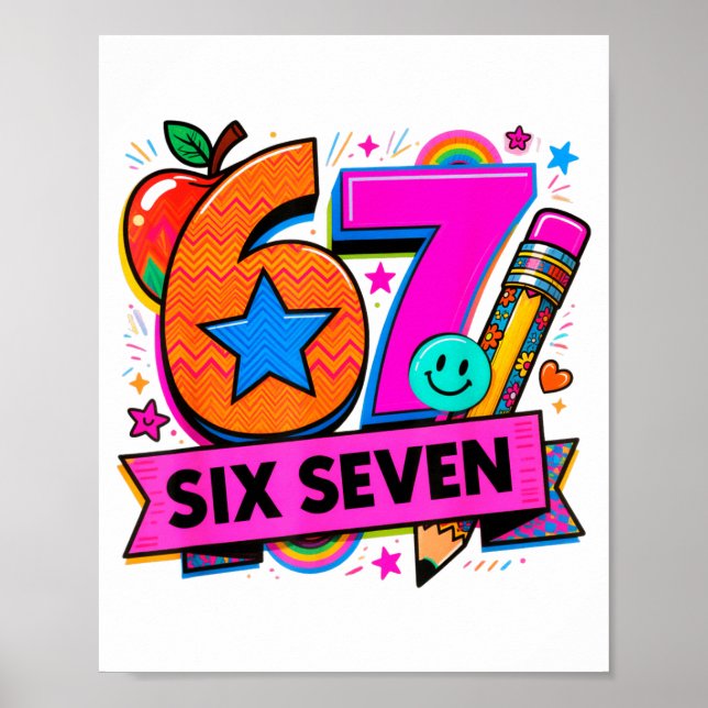 67 Days School 67 Six Seven Funny 67 Teachers Stud Poster (Front)