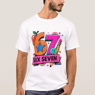 67 Days School 67 Six Seven Funny 67 Teachers Stud T-Shirt