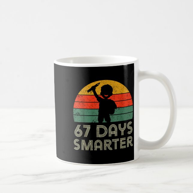 67 Days Smarter 67th Day Of School For Teacher Boy Coffee Mug (Right)