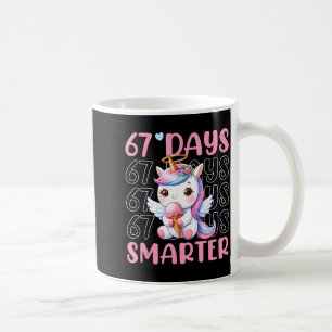67 Days Smarter Cute Unicorn 67th Day School Girls Coffee Mug