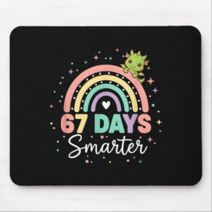 67 Days Smarter Funny Dragon Rainbow Kids 67 Meme Mouse Mat