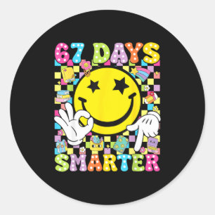 67 Days Smarter Funny Six Seven 67 Meme Teacher St Classic Round Sticker