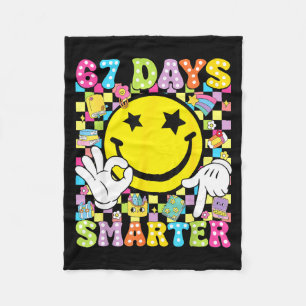 67 Days Smarter Funny Six Seven 67 Meme Teacher St Fleece Blanket