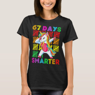 67 Days Smarter Kids Girls Unicorn 67th Day Of Sch T-Shirt