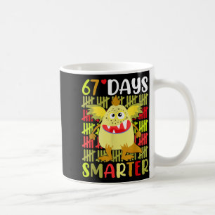 67 Days Smarter Little Monster 67th Day School Gir Coffee Mug