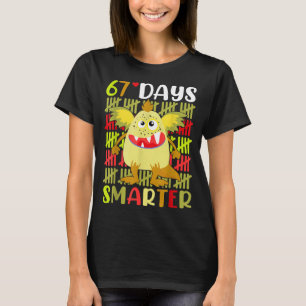67 Days Smarter Little Monster 67th Day School Gir T-Shirt