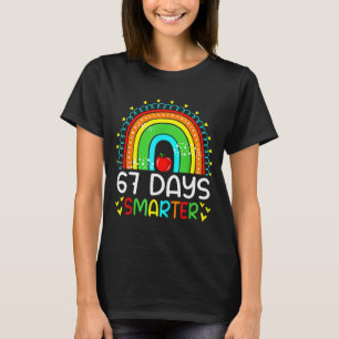 67 Days Smarter School Rainbow Teacher Days Smarte T-Shirt