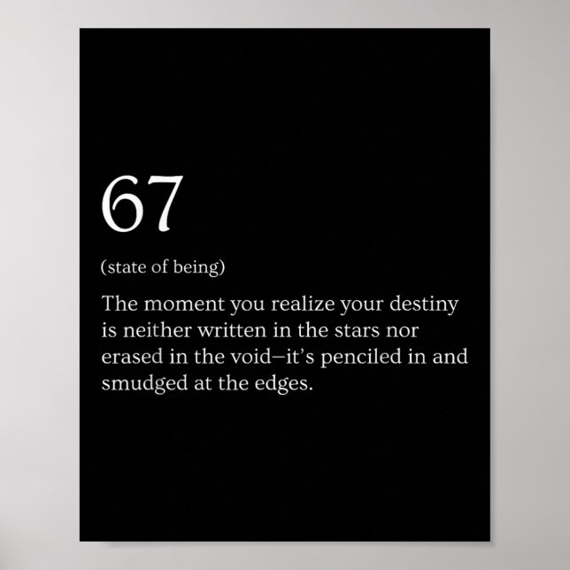 67 Definition Meme _1  Poster (Front)
