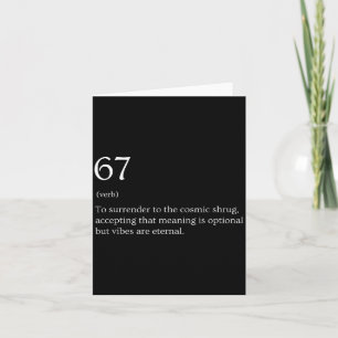 67 Definition Meme Card