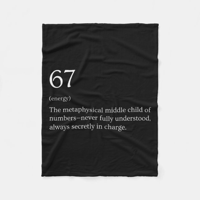 67 Definition Meme  Fleece Blanket (Front)