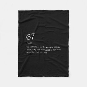 67 Definition Meme Fleece Blanket