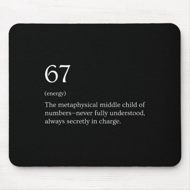 67 Definition Meme  Mouse Mat (Front)