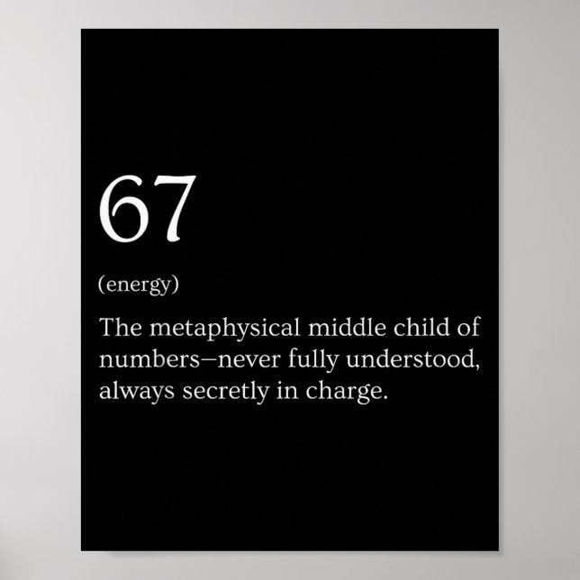 67 Definition Meme  Poster (Front)