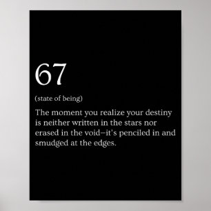 67 Definition Meme  Poster