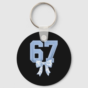 67 Design For Teachers 6 7 Meme Bow Girls Women Si Key Ring