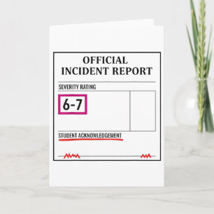 67 Don't Say 6-7 Again Teacher Shirt Funny 67 Sarc Card