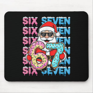 67 Donut Christmas Funny Six Seven Meme Santa Kids Mouse Mat