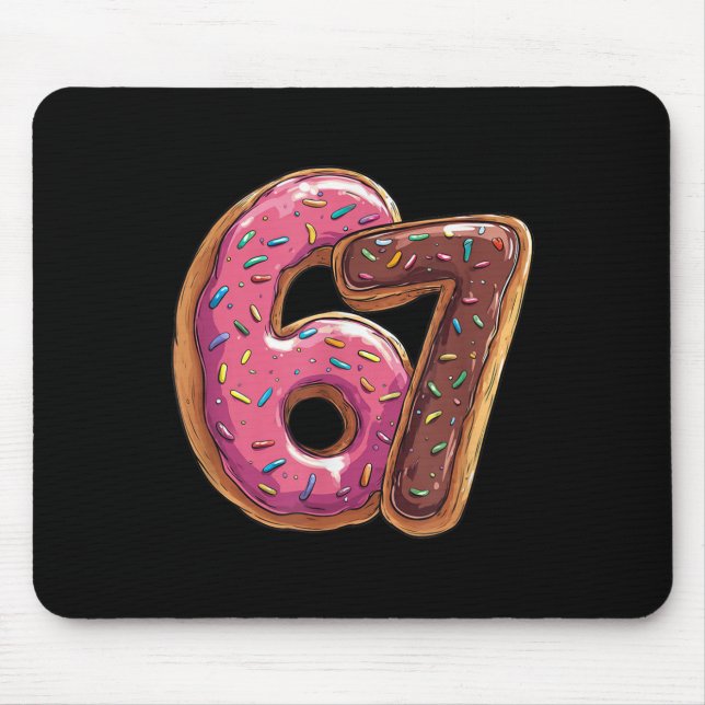 67 Donut Six Seven Gen Alpha Slang Meme  Mouse Mat (Front)