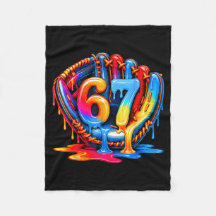 67 Drip Baseball Life Style 101 Apparel Youth Drip Fleece Blanket