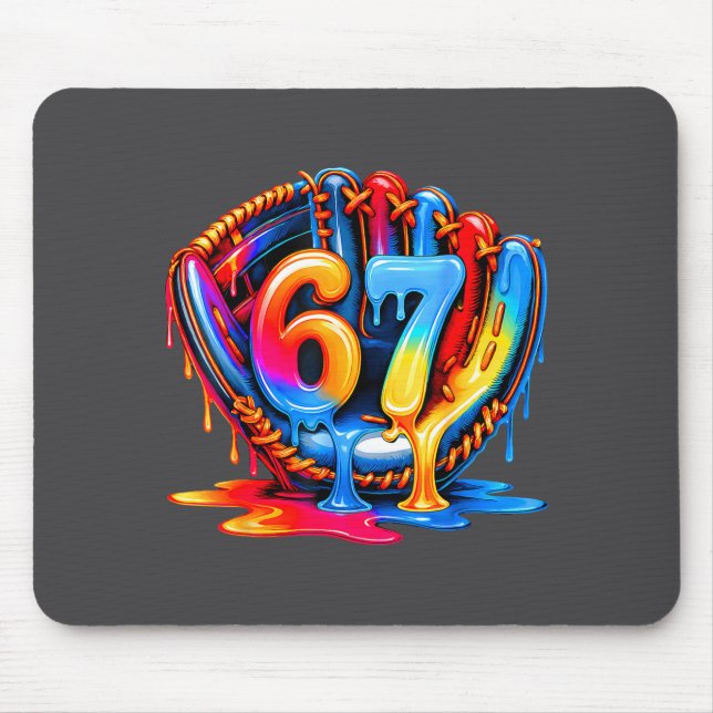 67 Drip Baseball Life Style 101 Apparel Youth Drip Mouse Mat (Front)
