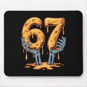 67 Drip Funny Skeleton Halloween 67 Meme Ice Cream Mouse Mat