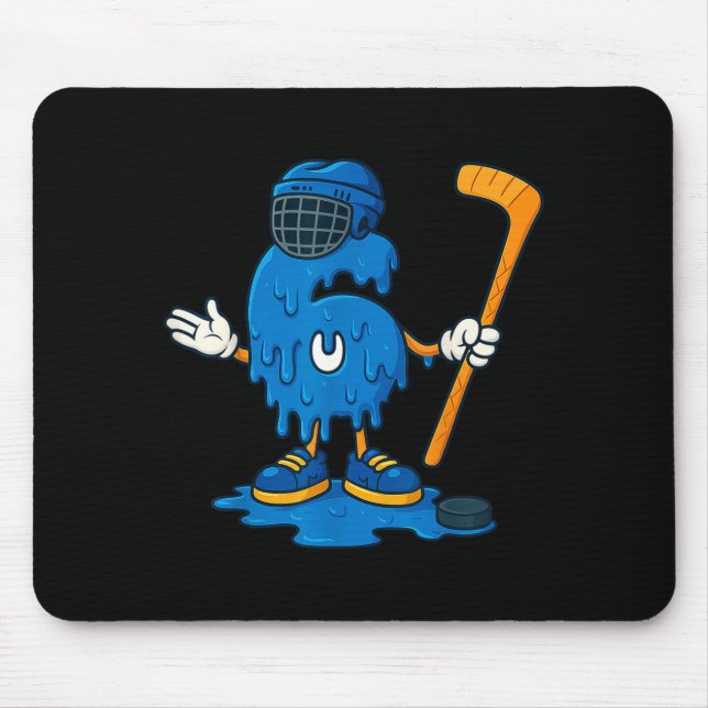 67 Drip Ice Cream Hockey Player  Mouse Mat (Front)