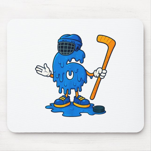 67 Drip Ice Cream Hockey Player  Mouse Mat (Front)