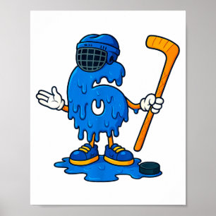 67 Drip Ice Cream Hockey Player  Poster