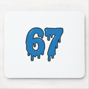 67 Drip Melt Six Seven Meme Alpha Gen Slang Funny Mouse Mat
