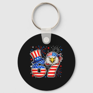 67 Eagle 4th of July Men Fireworks Patriotic Men Key Ring