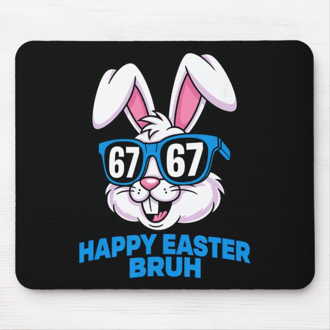 67 Easter- Funny Easter Gen Alpha Six Seven Easter Mouse Mat (Front)