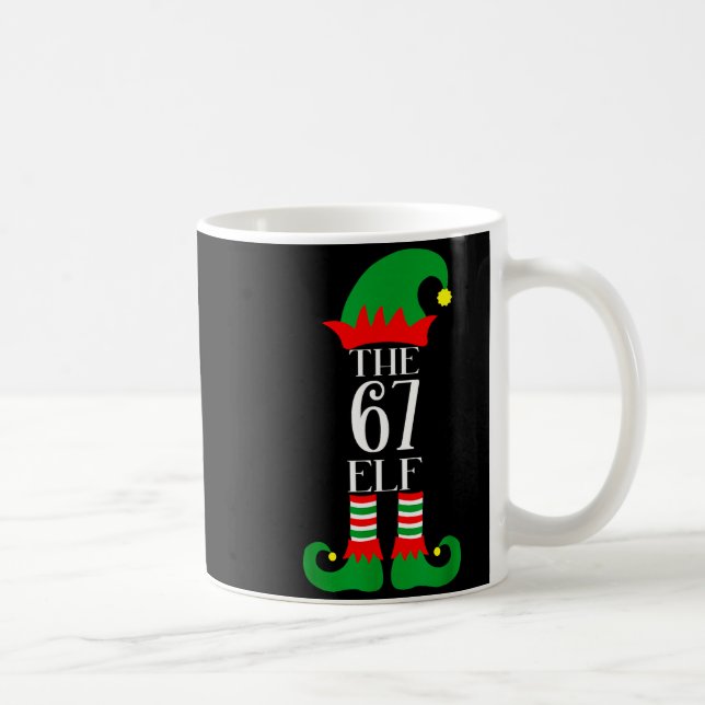 67 Elf Christmas Costume Pajama 67 Meme Gen Alpha  Coffee Mug (Right)