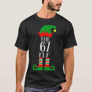 67 Elf Christmas Costume Pajama 67 Meme Gen Alpha  T-Shirt