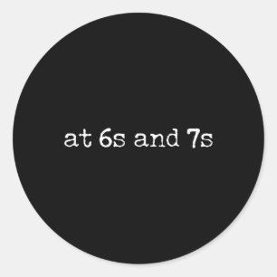 67 English Teacher Meme Six Seven Idiom Funny Teac Classic Round Sticker