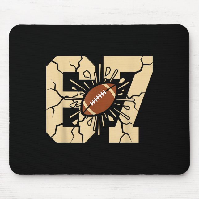 67 Football Six Seven 6 7 Meme - Funny 6-7 Drip Am Mouse Mat (Front)