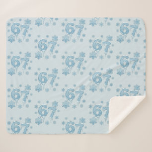 67 Funny 6 7 Six Seven Snowflake Christmas Winter Sherpa Blanket