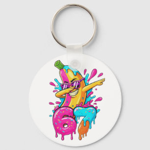 67 Funny Baseball Dabbing Banana 6 7 Dripping Ice Key Ring
