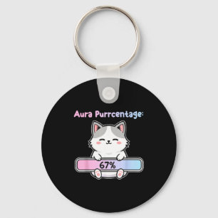 67 Funny Cat Aura Energy At Six Seven Meme Gen Z A Key Ring