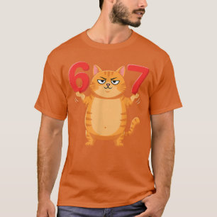67 Funny Cat Si Seven Meme Gen Z Alpha Humor Anima T-Shirt
