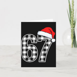 67 Funny Christmas Plaid Kids Xmas 6 7  Card