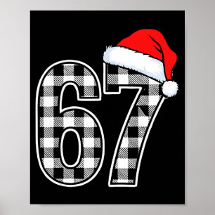 67 Funny Christmas Plaid Kids Xmas 6 7 Poster
