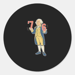 67 Funny George Washington Meme Six Seven Gen Alph Classic Round Sticker