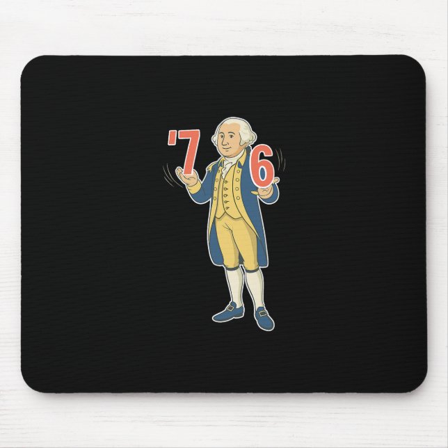 67 Funny George Washington Meme Six Seven Gen Alph Mouse Mat (Front)